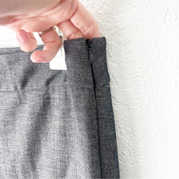 Talbots Pants Women's 10 Chatham Ankle Gray Sharkskin Slim Mid-Rise Side Zip - Picture 5 of 8
